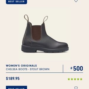 Blundstone classic #500 boots, size AU/UK 6.5